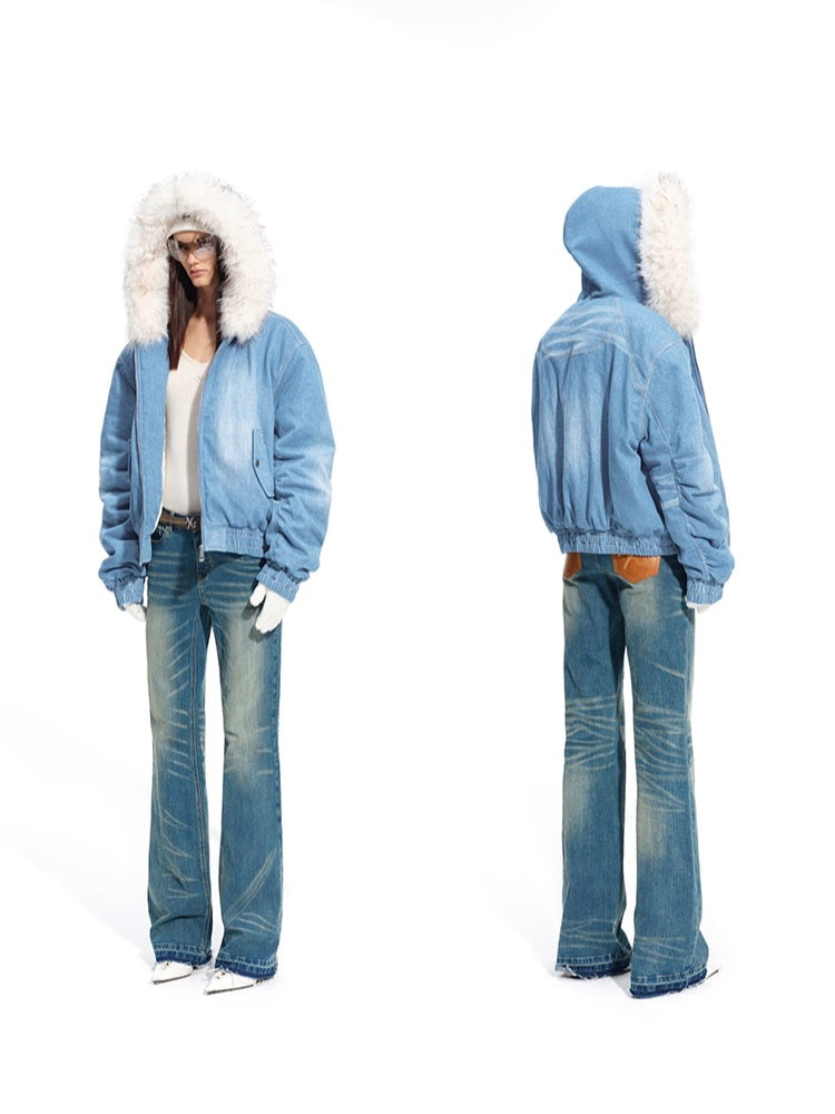 Lynx Denim Puffer Jacket