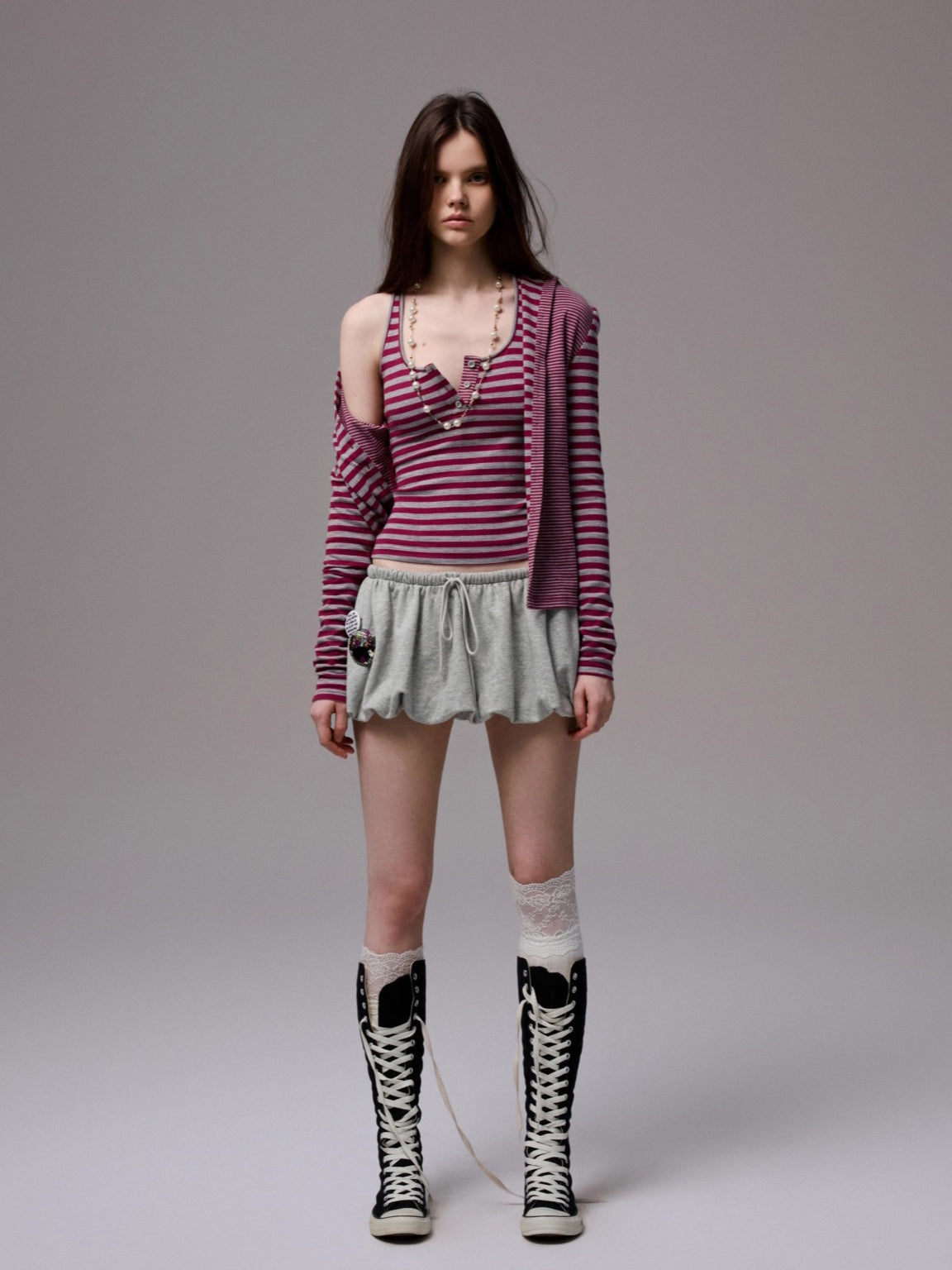 Reversible Striped Cardigan & Pants Set - CHINASQUAD