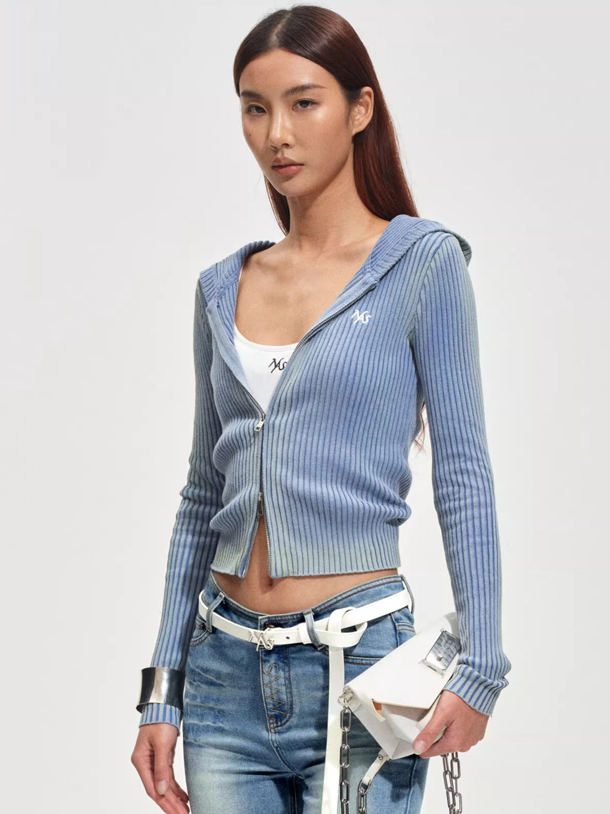 Slim-Fit Cotton Hooded Knit Cardigan