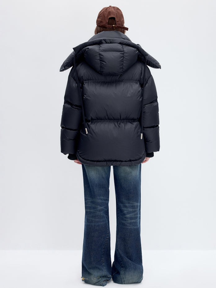 Windproof Hooded Duck Down Jacket - CHINASQUAD
