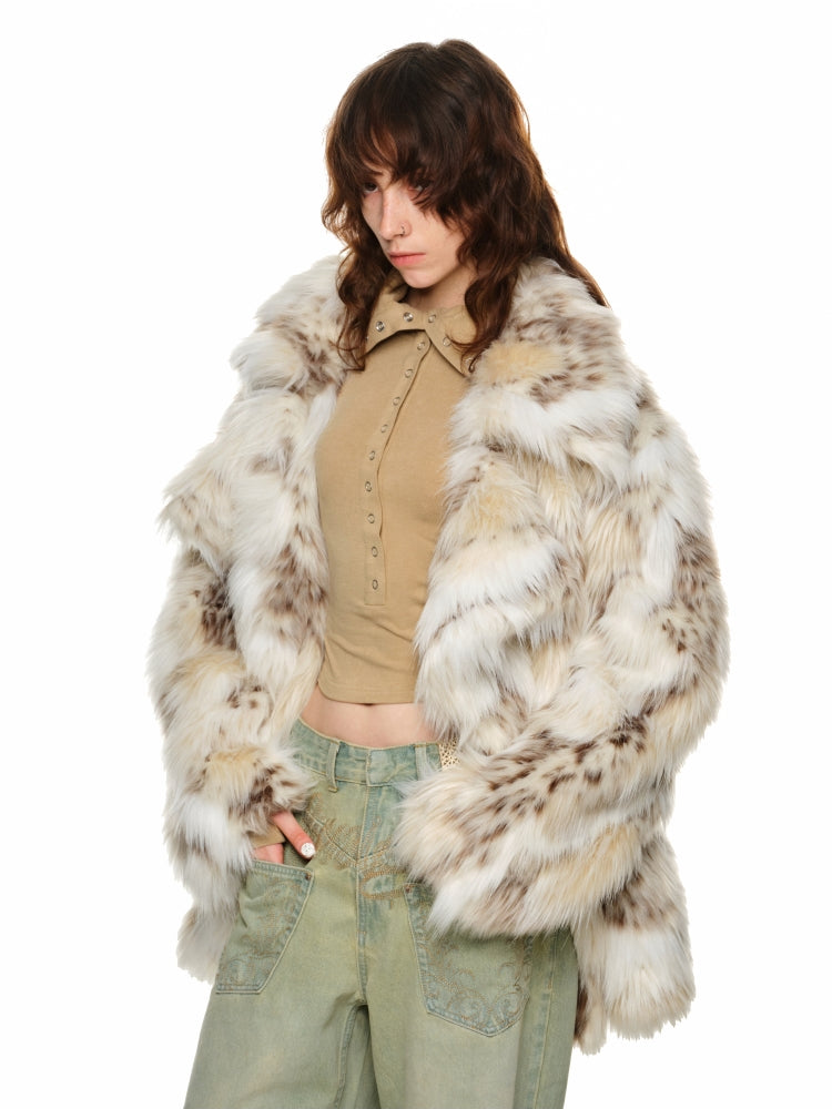 Leopard Faux Fur Coat - CHINASQUAD