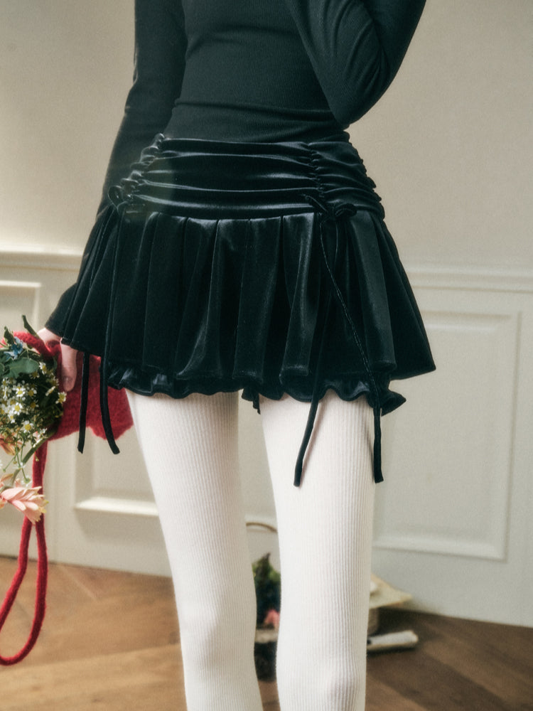 Velvet Mini Skirt - CHINASQUAD