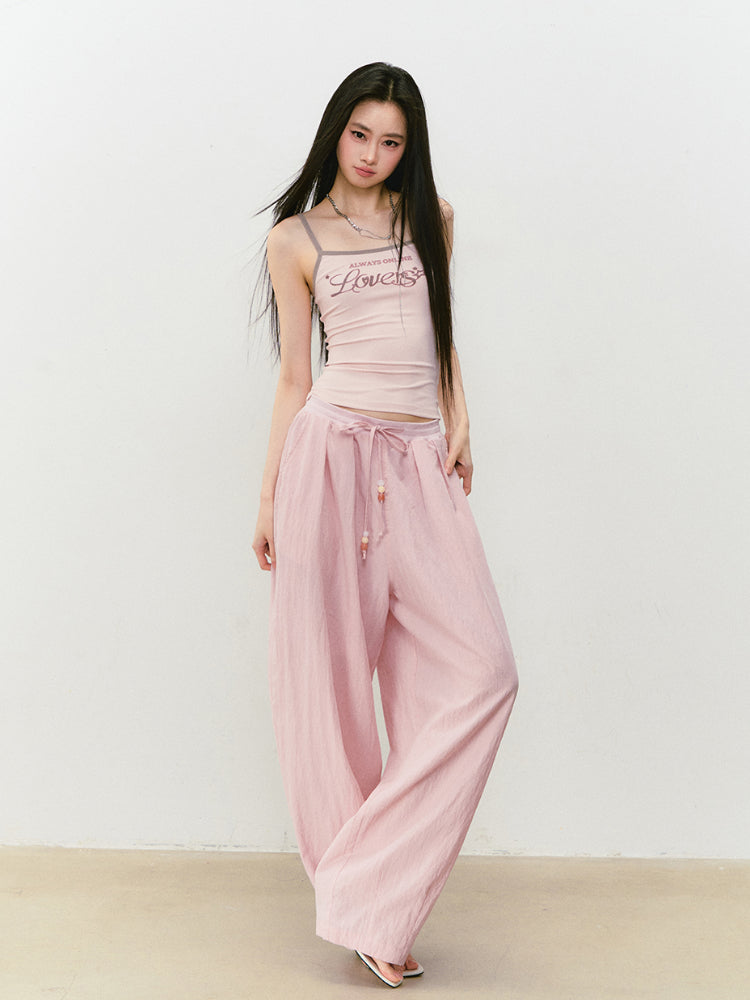 Color-Block Letter Print Camisole - CHINASQUAD