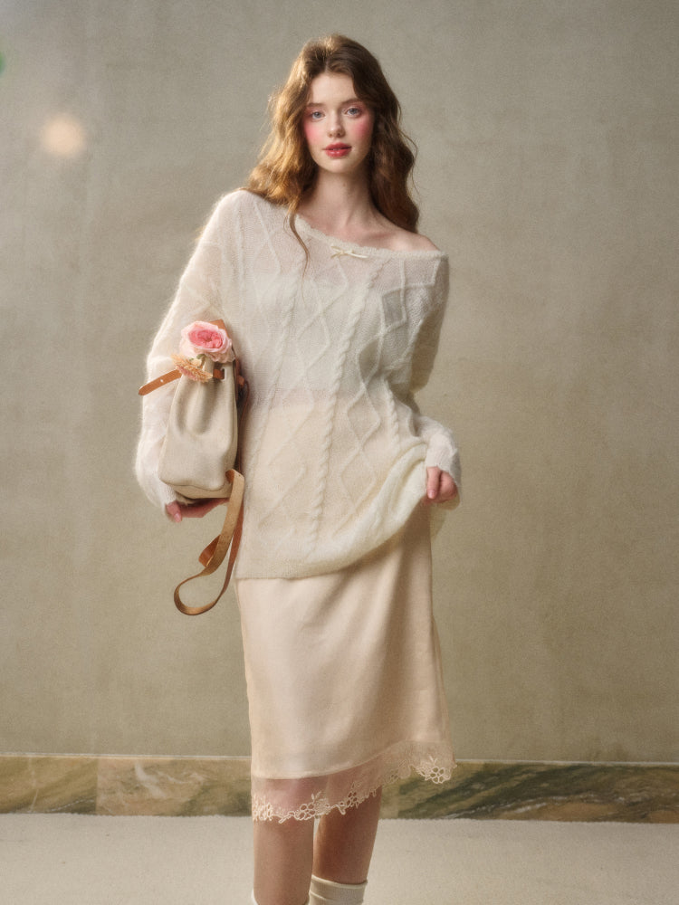Pearl Mohair Knit Sweater - CHINASQUAD