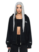 Black & Gray Future Embroidered Hoodie - CHINASQUAD