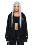 Black & Gray Future Embroidered Hoodie - CHINASQUAD