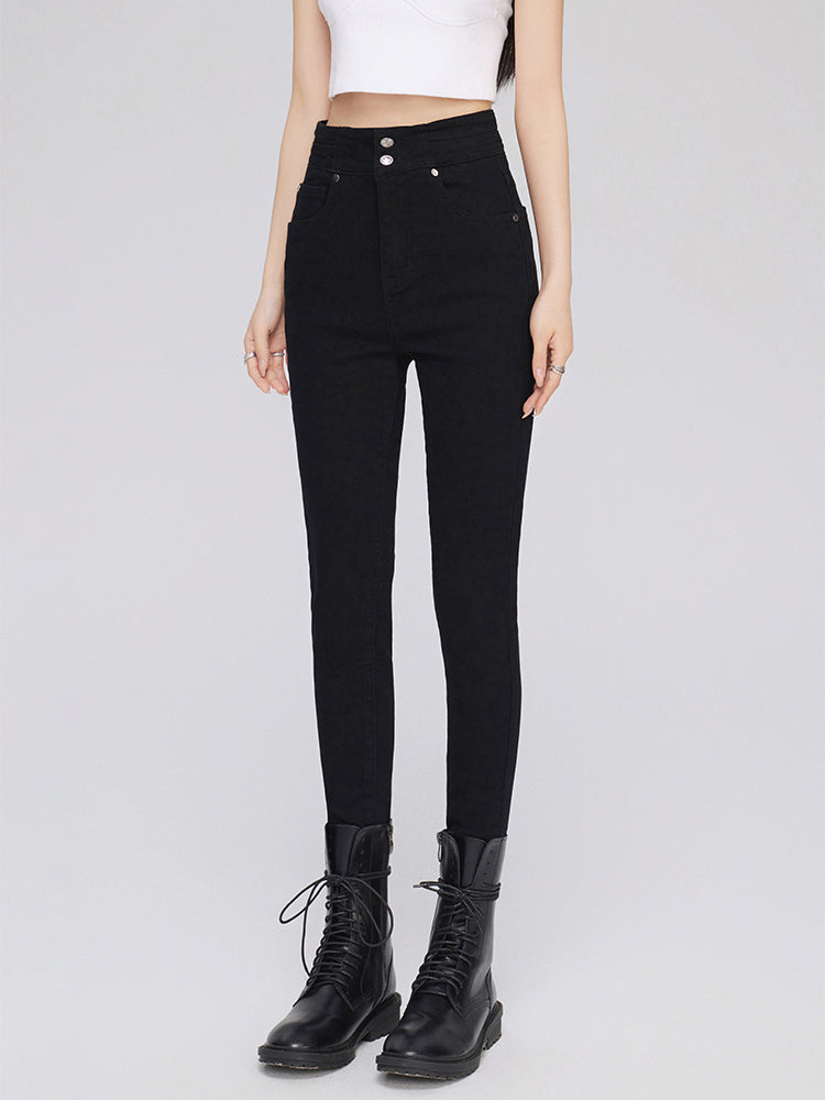 High-Waisted Skinny Jeans - CHINASQUAD