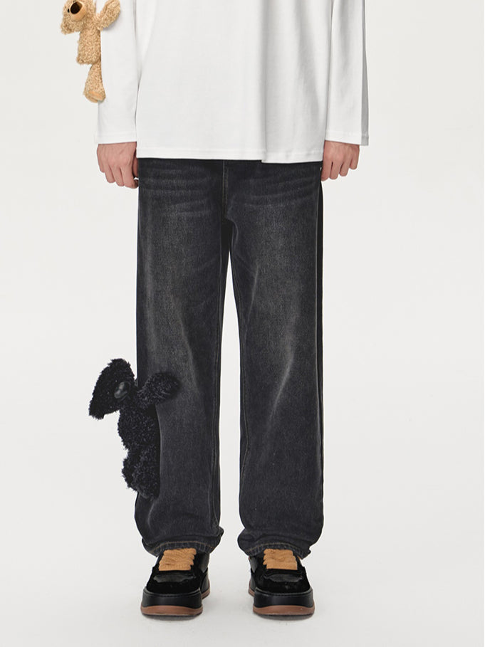 Bear Base Washed Jeans - CHINASQUAD