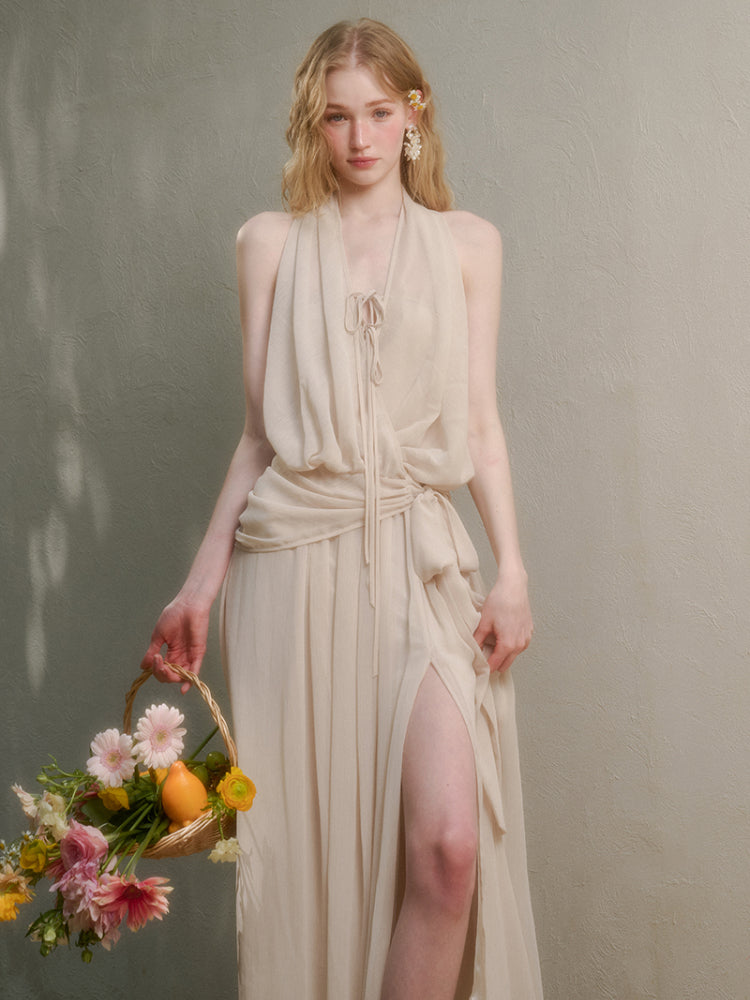 Airy Lightweight Greek-style Maxi Dress - CHINASQUAD
