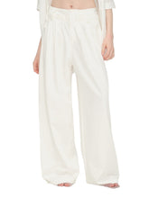 White Lyocell Wide-Leg Pants - CHINASQUAD