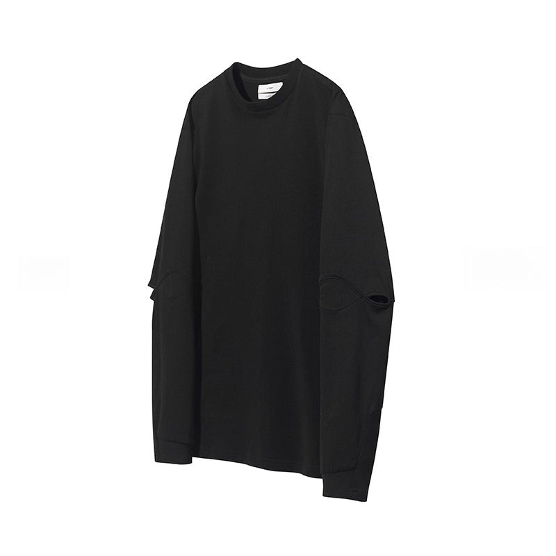 Disjointed Structure Long Sleeve T-Shirt - CHINASQUAD