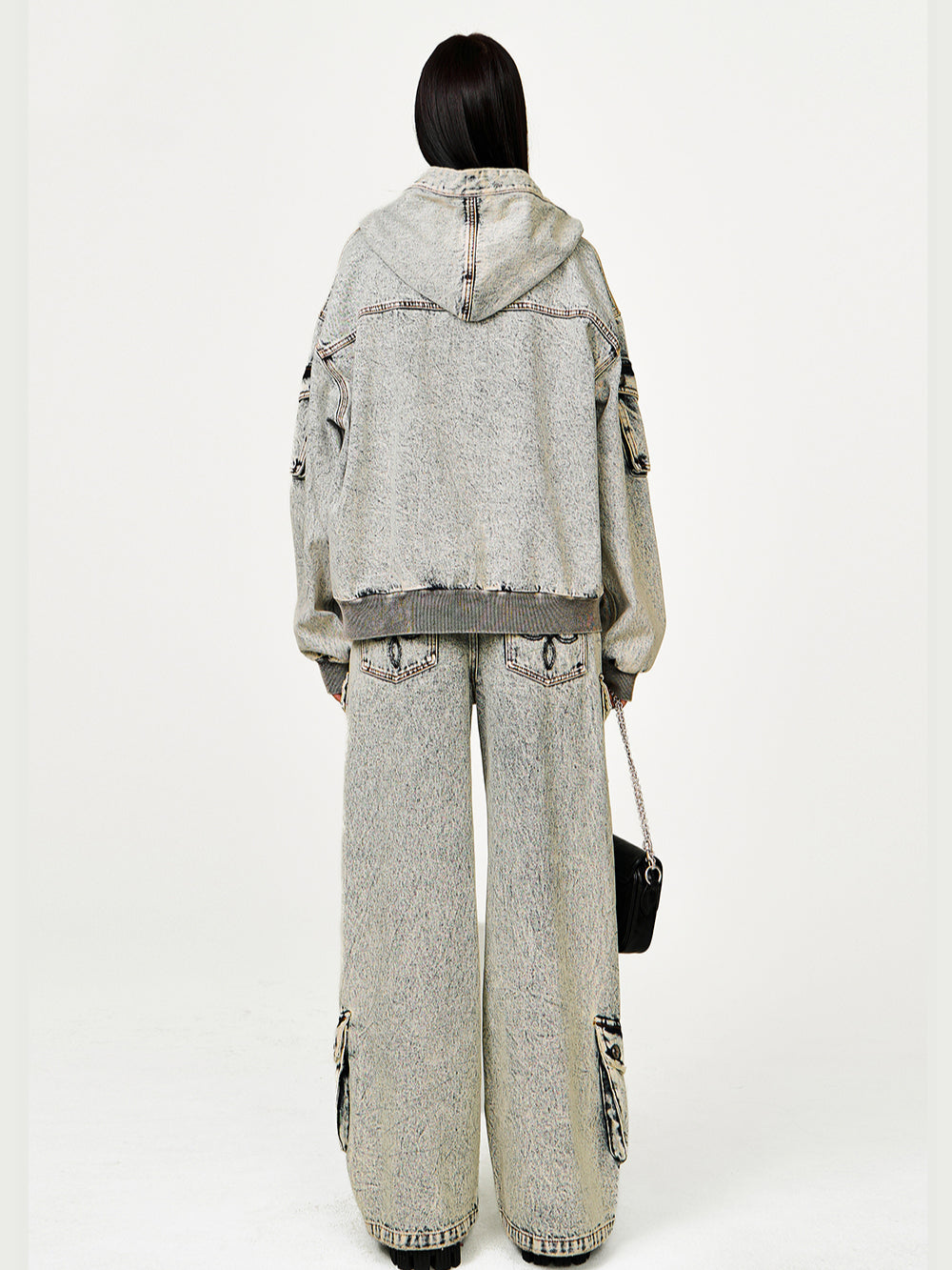 Garden Oversized Denim Hoodie - CHINASQUAD