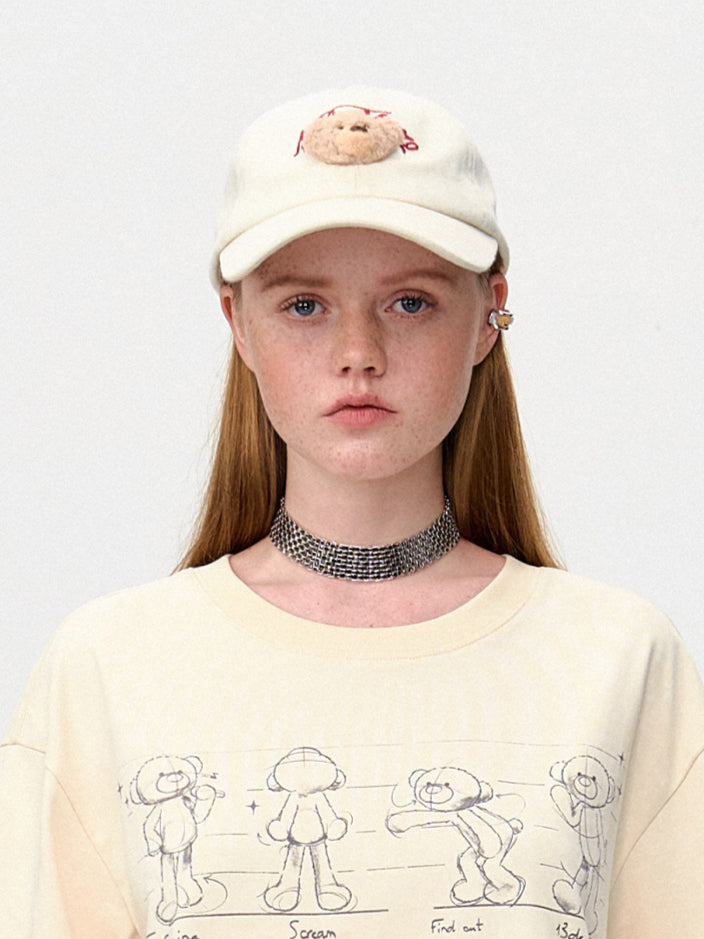 Mini Bear Head Sun Protection Baseball Cap - CHINASQUAD