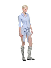 Faux Two-Piece Buttoned Slim Fit Shirt & Skirt Set - CHINASQUAD