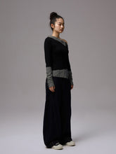 Asymmetric Collar Fake Two-Piece Fitted Blouse - CHINASQUAD