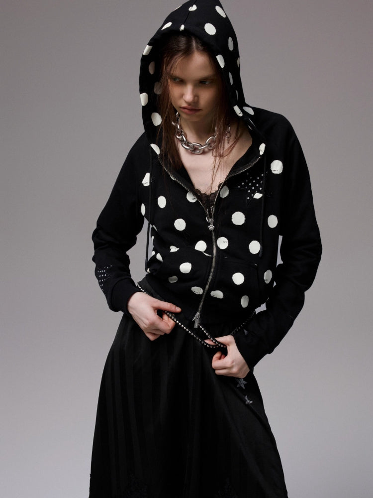 Letter-printed Spliced Lace Camisole Dress