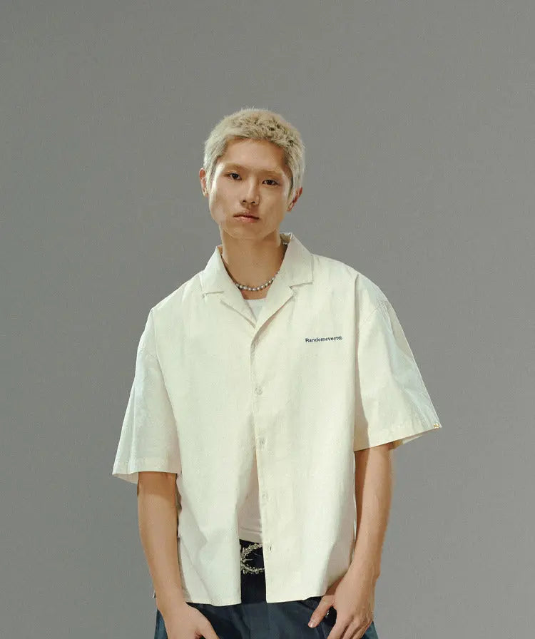 Beige Printed Shirt - CHINASQUAD