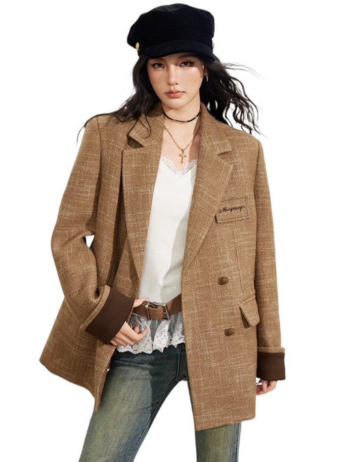 Vintage Wool-Blend Blazer - CHINASQUAD