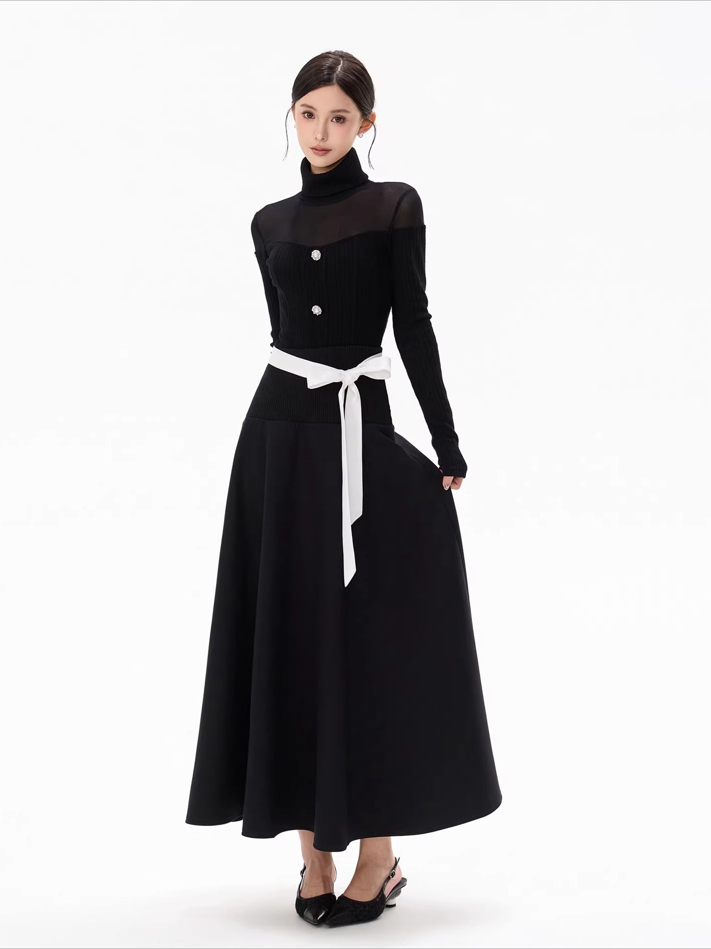 Pure Cutout Mesh Panel Knit Base Layer