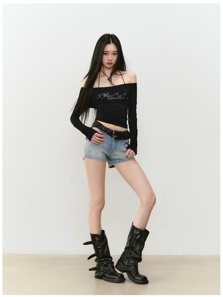 One-shoulder Skin-friendly Top - CHINASQUAD