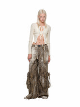 Tie-up and Fur Panel Knitted Cardigan - CHINASQUAD
