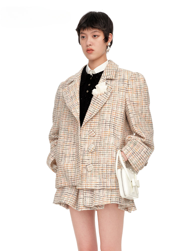 Wool Lapelled Structured Blazer - CHINASQUAD