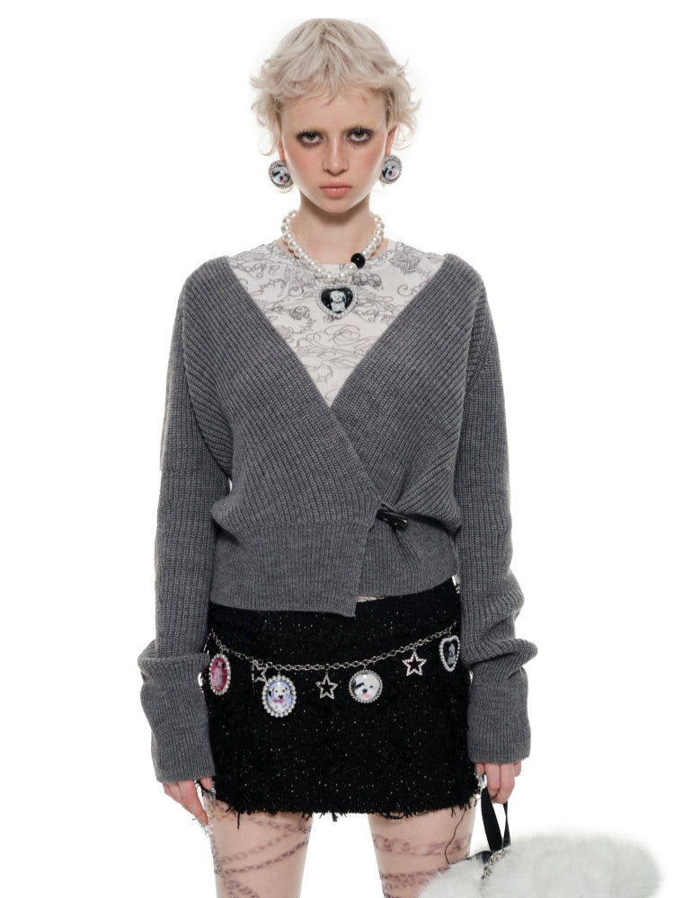 Black & White Full-Print Mesh Top - CHINASQUAD