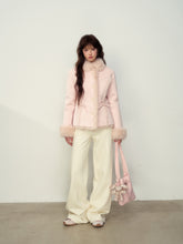 Khaki & Pink Shearling Coat - CHINASQUAD
