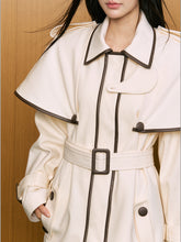 Tie-Front Oversized Cape Trench Coat - CHINASQUAD