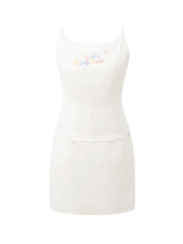 Fake Two-Piece Beaded Embroidery Cami Dress - CHINASQUAD