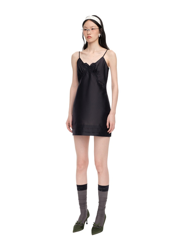 Hollow Bow Tie Strap Dress - CHINASQUAD