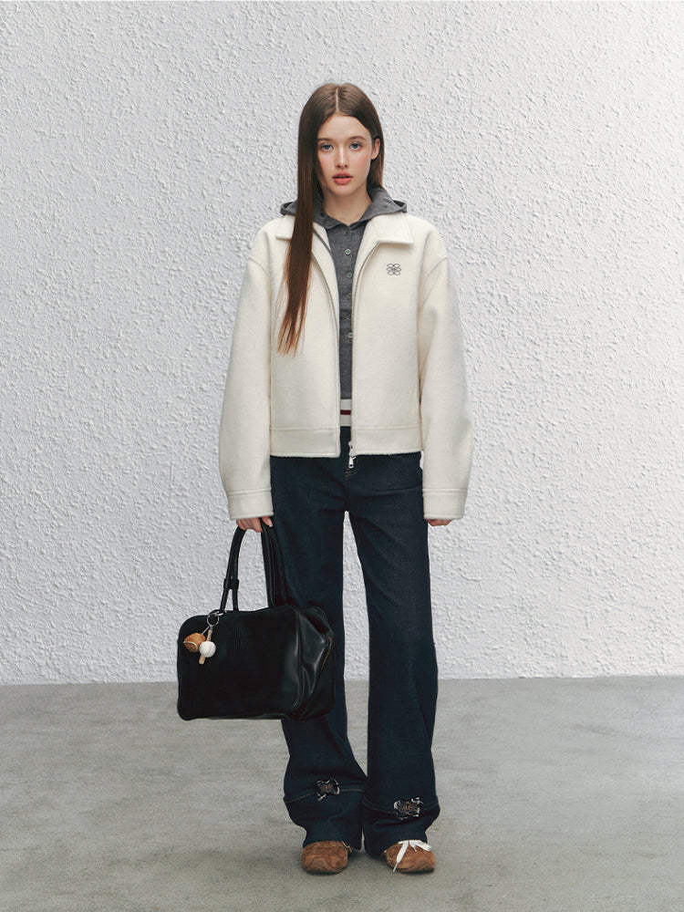 Two-Tone Lapel Woolen Jacket - CHINASQUAD