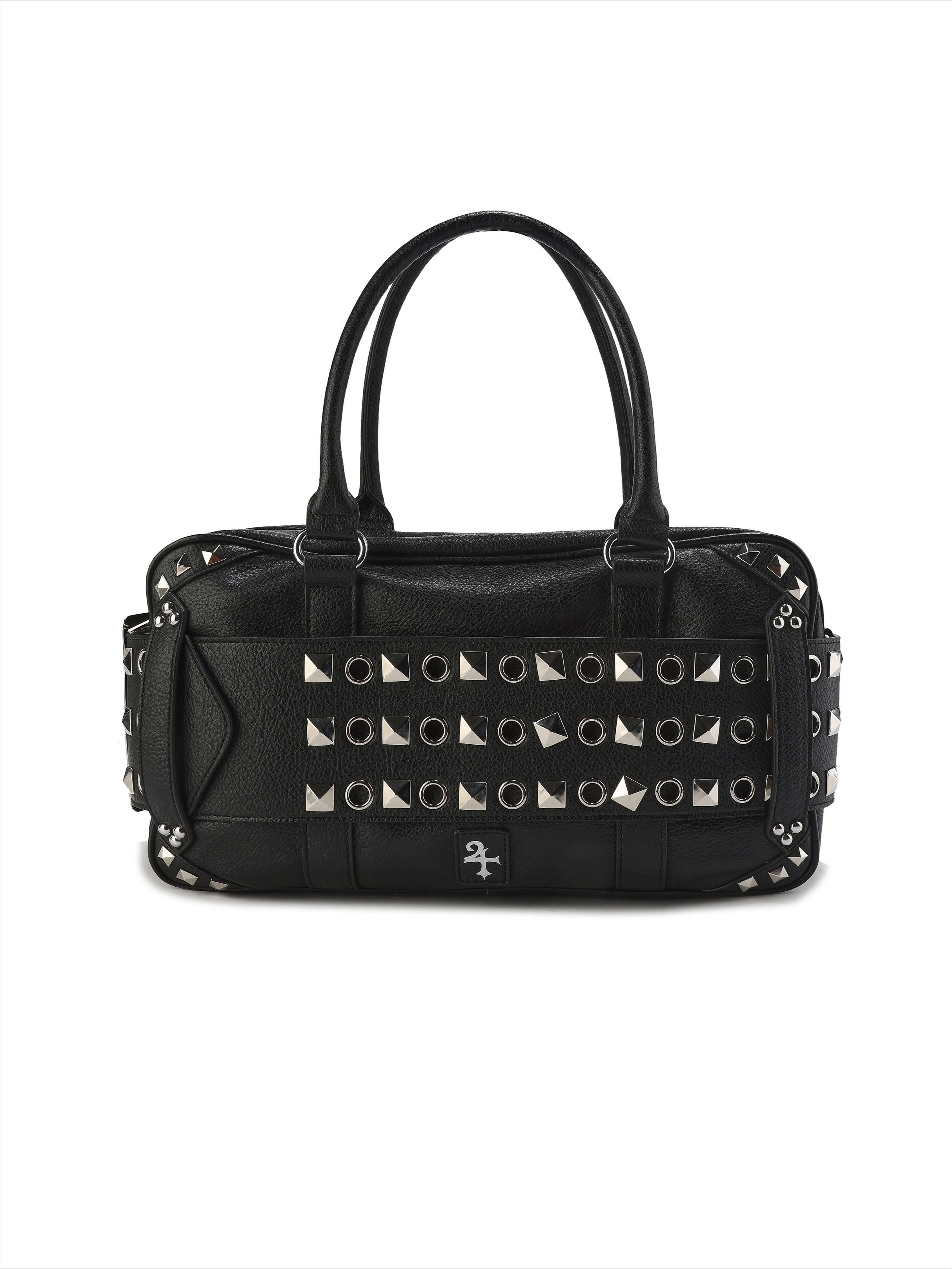 Punk Studded Embroidered Tote Bag