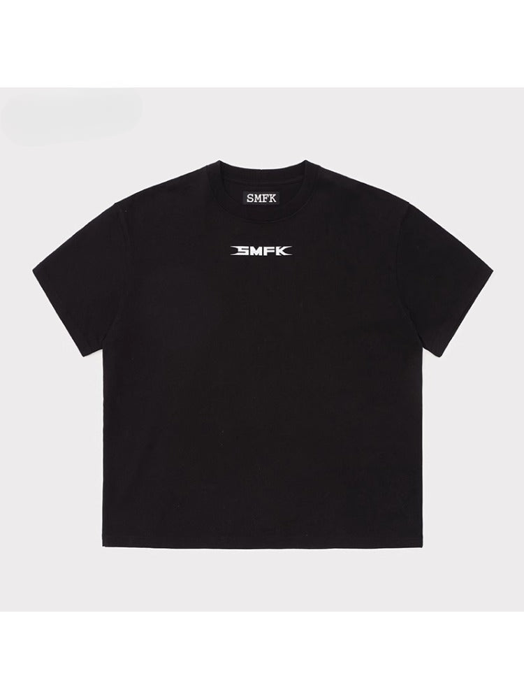 Cotton Printed Black & White Short Sleeved T-shirt - CHINASQUAD