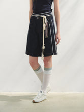 Lace-adorned Polka-dot Denim Capri Pants - CHINASQUAD