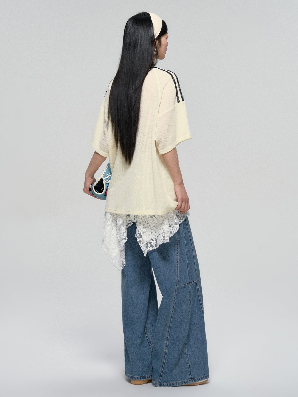 Asymmetric Sheer Lace Layered Skirt - CHINASQUAD