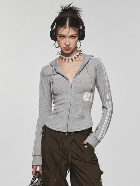 Zip-up Waist Slimming Hoodie
