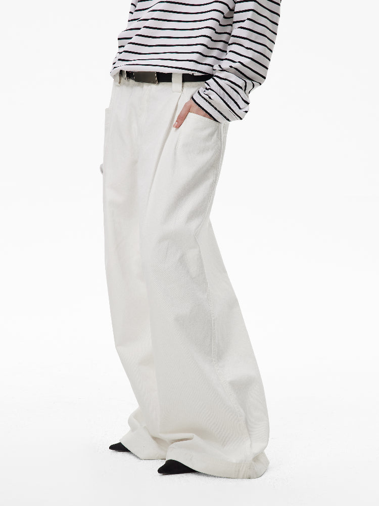 Oversized Tailored Wide-Leg Pants - CHINASQUAD