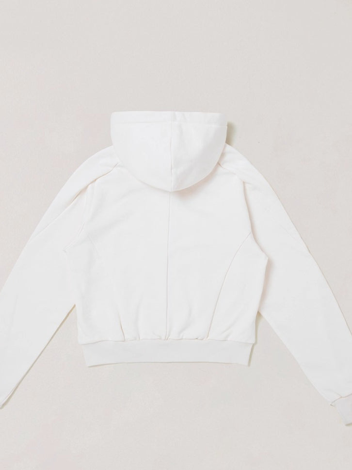 Wild Vintage Zip-up Cropped Hoodie