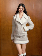 Faux Fur Slim-Fit Jacket & Skirt Set - CHINASQUAD