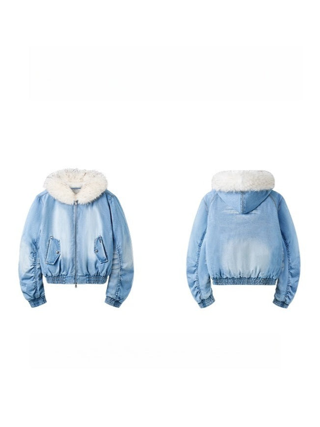 Lynx Denim Puffer Jacket