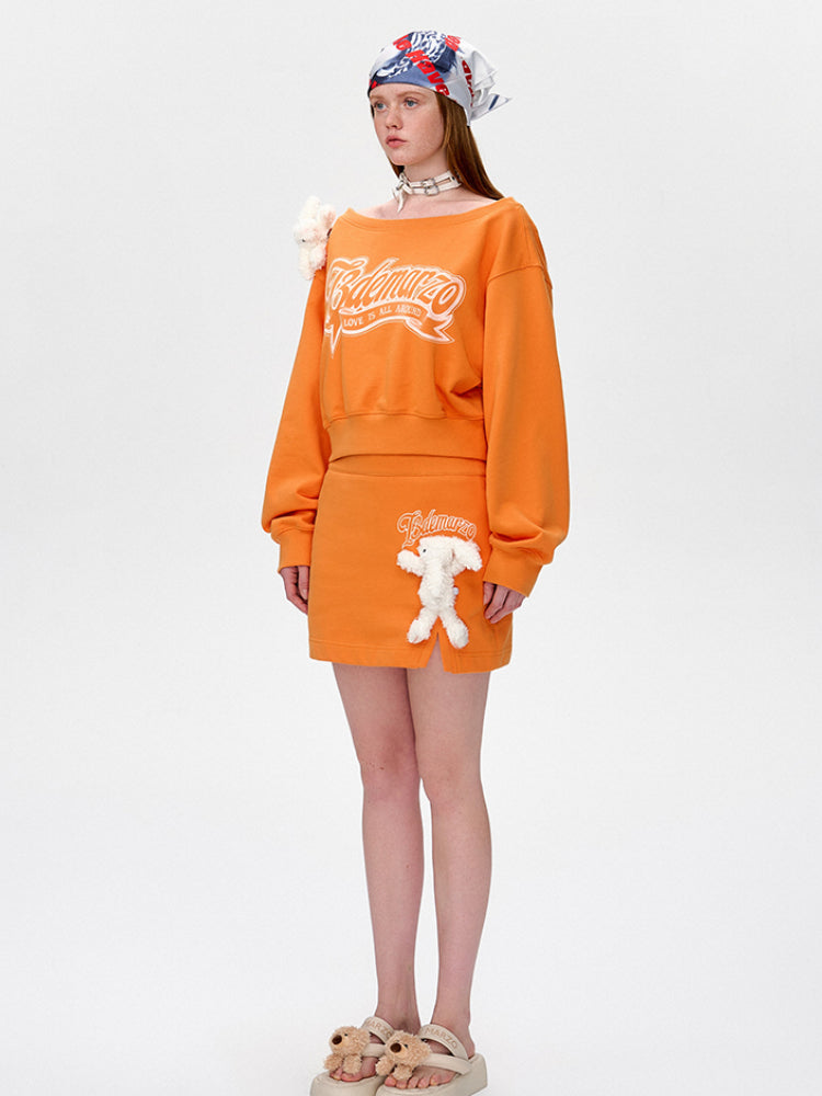 Off-Shoulder Pullover Short Top - CHINASQUAD