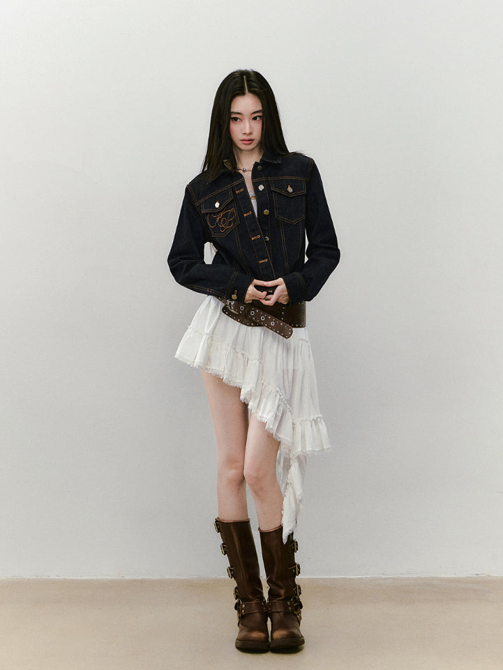 Denim Original Color Loose Fit Denim Jacket - CHINASQUAD