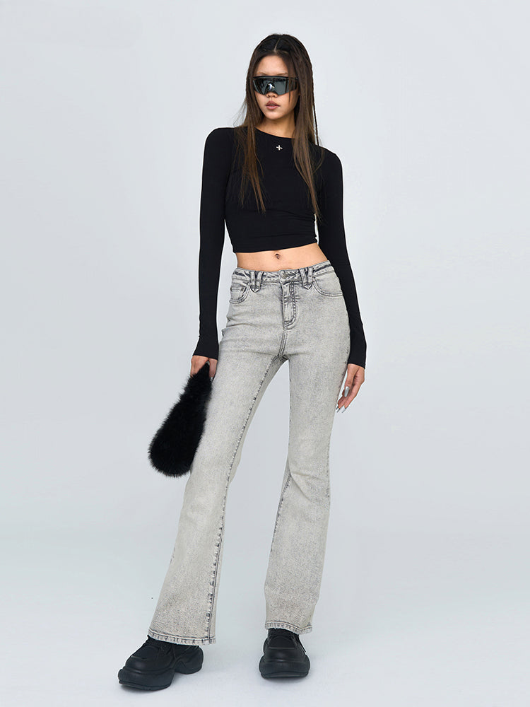 Mirage Elastic Flare Jeans - CHINASQUAD