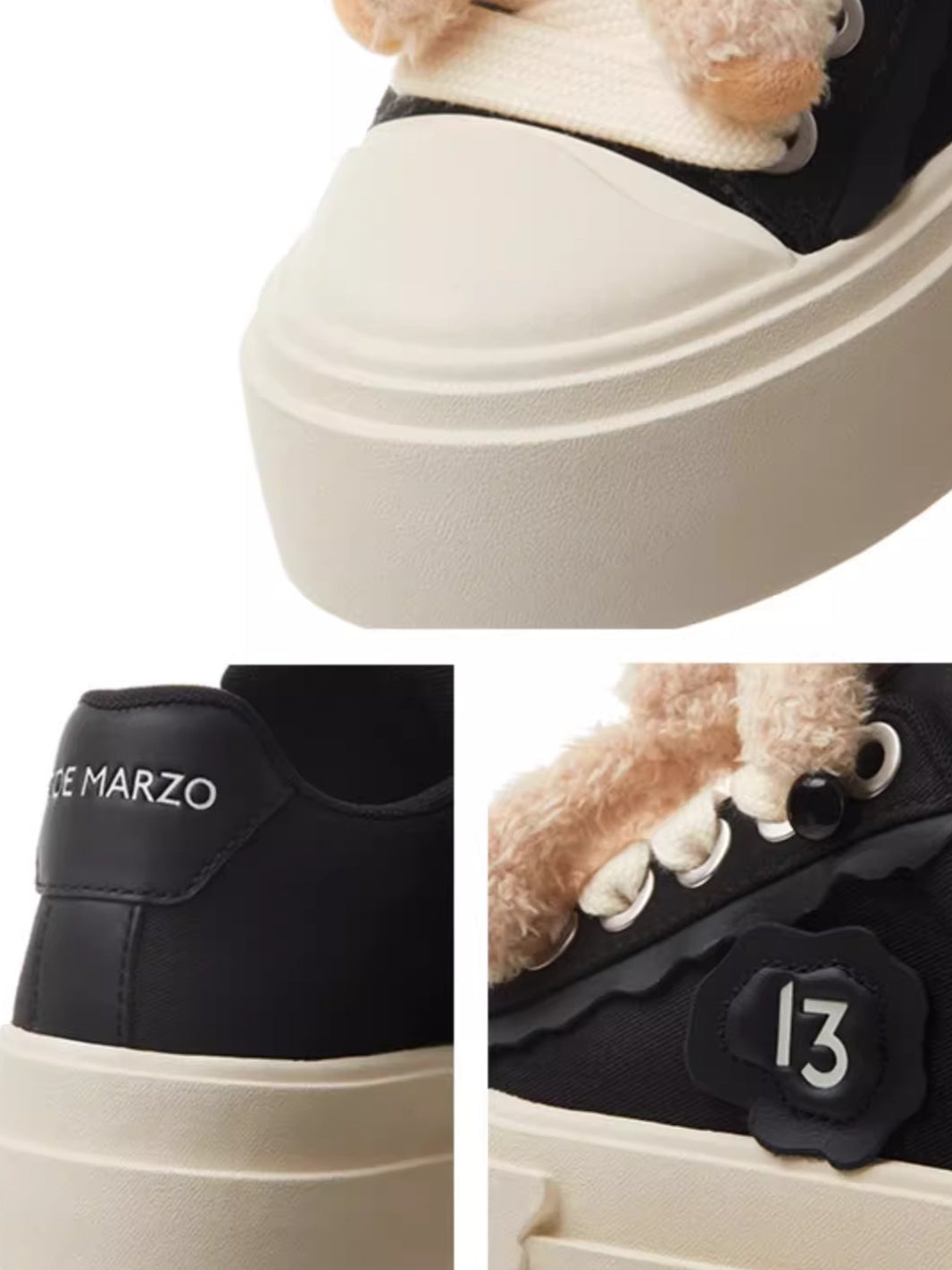 Patchwork Platform Canvas Sneakers