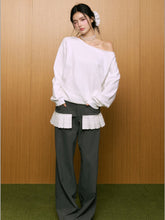 Lace Spliced Wide-Leg Pants - CHINASQUAD