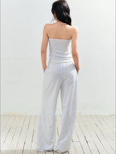 Contrast Waist Drawcord Wide-Leg Sweatpants - CHINASQUAD