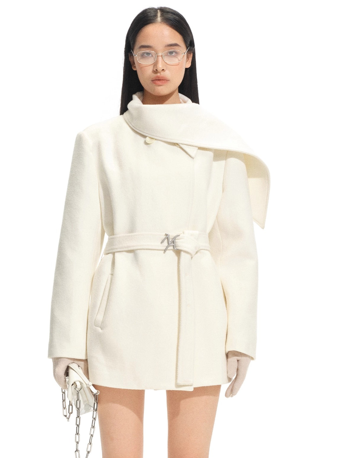 Roy Wool Scarf-Collar Jacket