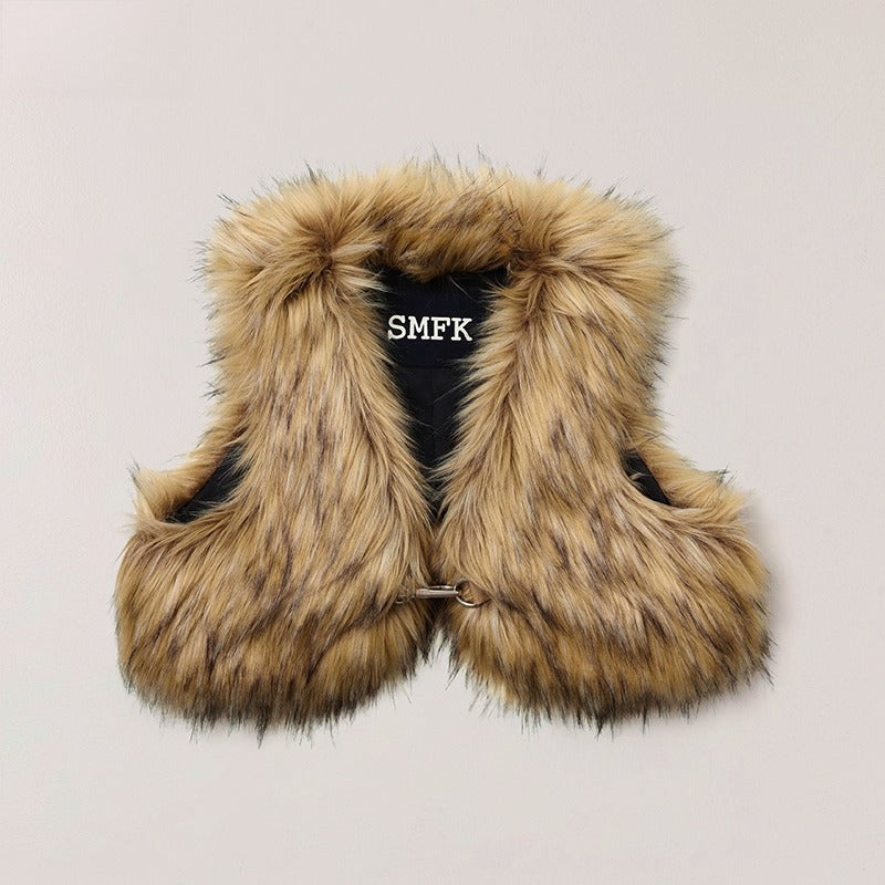 COMPASS Prairie Faux Fur Vest - CHINASQUAD