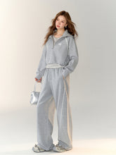 Two-Piece Embroidered Cropped Hoodie - CHINASQUAD